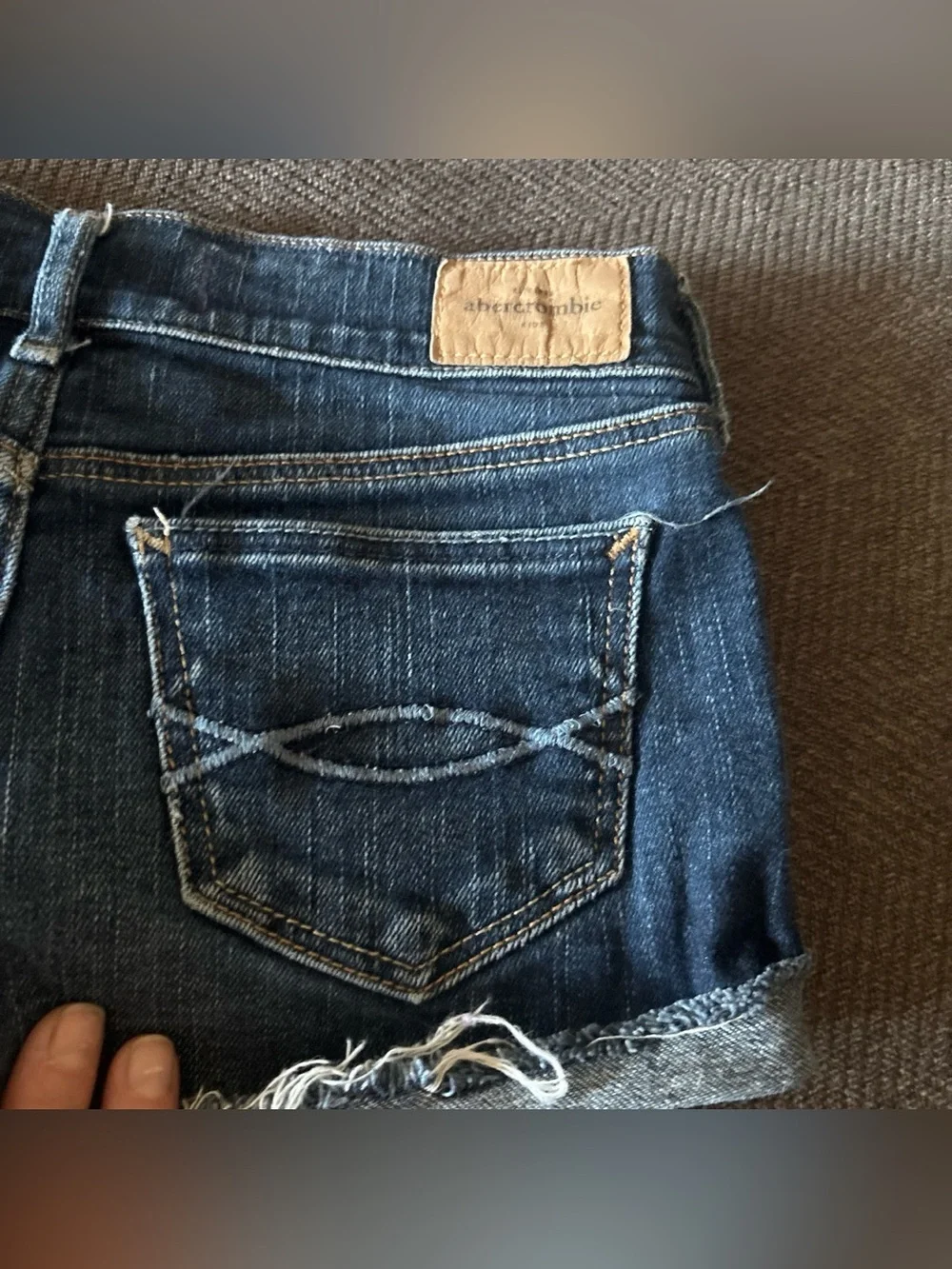 Abercrombie kids Dark Wash Denim Cutoff Shorts sz 12